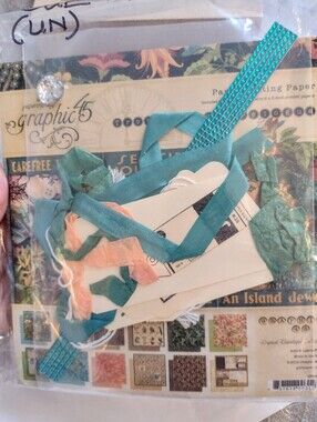 Graphic 45 Tropical Travelogue Mini Album Box Scrapbook Kit NEW Retired